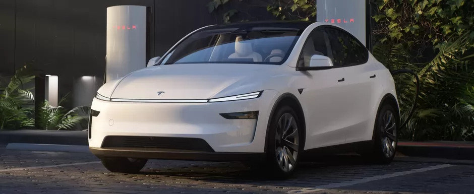 Noua Tesla Model Y a ajuns si in Romania. Cea mai ieftina versiune se lauda acum cu un 0-100 km/h in 4.3 secunde Noua Tesla Model Y a ajuns si in Romania. Cea mai ieftina versiune se lauda acum cu un 0-100 km/h in 4.3 secunde