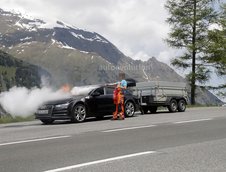 Noul Audi A7 a luat foc in teste