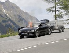 Noul Audi A7 a luat foc in teste