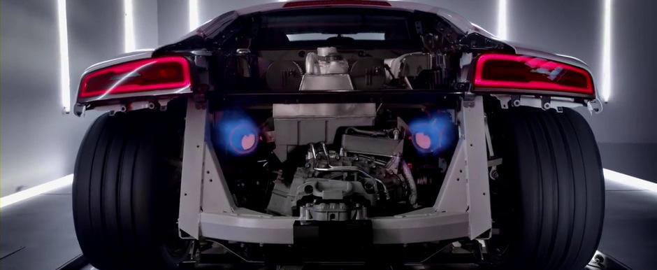 Noul Audi R8 V10 Plus urca pe dyno, scuipa flacari pe evacuare Noul Audi R8 V10 Plus urca pe dyno, scuipa flacari pe evacuare