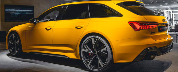 Noul Audi RS6 Avant, asa cum probabil nu o sa-l mai vezi niciodata. Cum arata break-ul de 600 de CAI in nuanta Vegas Yellow