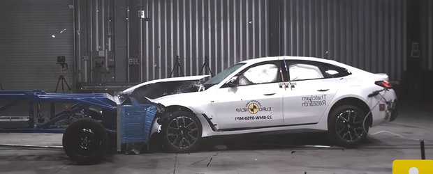 Noul BMW i4 s-a facut de ras. Modelul disponibil la preturi incepand de la 54.264 de euro a luat doar patru stele la testele Euro NCAP