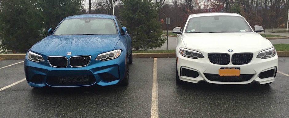 Noul BMW M2 pozeaza in compania vechiului M235i. Care arata mai bine? Noul BMW M2 pozeaza in compania vechiului M235i. Care arata mai bine?