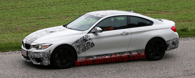 Noul BMW M4 Coupe, surprins aproape necamuflat