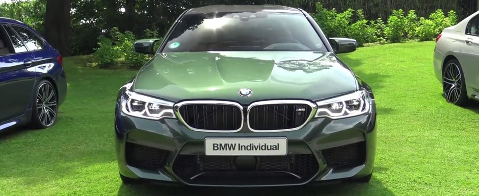 Noul BMW M5, asa cum o sa il mai vezi niciodata. Sedanul bavarez a fost vopsit in verde din fabrica