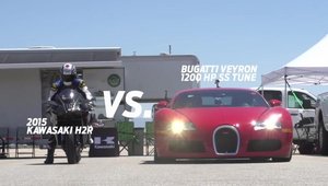 Noul Kawasaki H2R ii arata vechiului Bugatti Veyron cine-i regele curselor legale