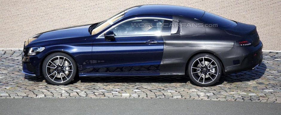 Noul Mercedes C-Class Coupe iese partial necamuflat pe strazile Europei Noul Mercedes C-Class Coupe iese partial necamuflat pe strazile Europei