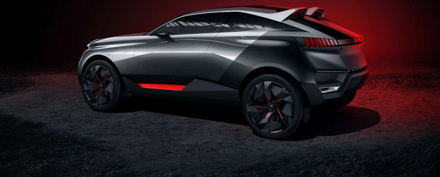 Noul Peugeot Quartz Concept e un crossover hibrid cu 500 CP sub capota