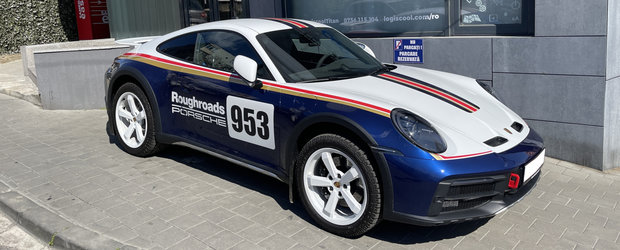 Noul Porsche 911 Dakar, fotografiat pentru prima oara in Romania! Supercarul cu alura de SUV e construit in numai 2.500 de unitati!
