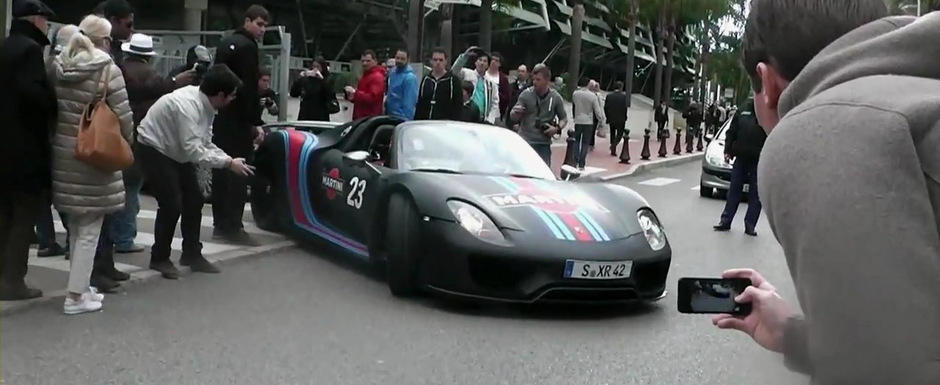 Noul Porsche 918 Spyder face senzatie pe strazile din Monaco. VIDEO AICI!