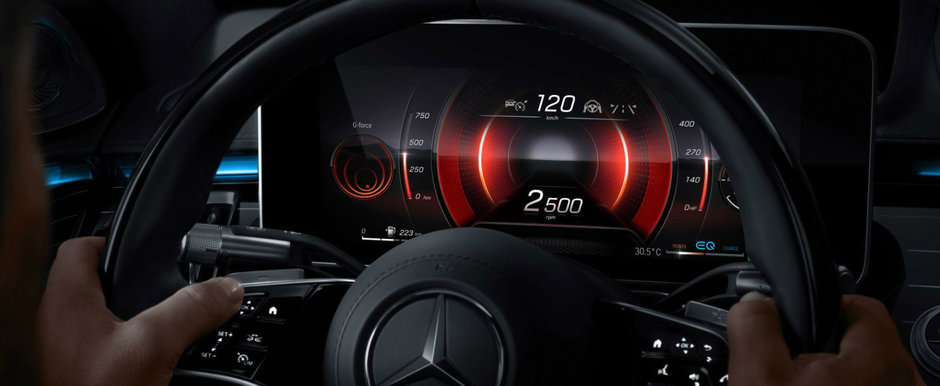 Noul S-Class este la ani lumina in fata concurentei. Primele poze de la interior dezvaluie 5 ecrane si ceasuri de bord 3D Noul S-Class este la ani lumina in fata concurentei. Primele poze de la interior dezvaluie 5 ecrane si ceasuri de bord 3D