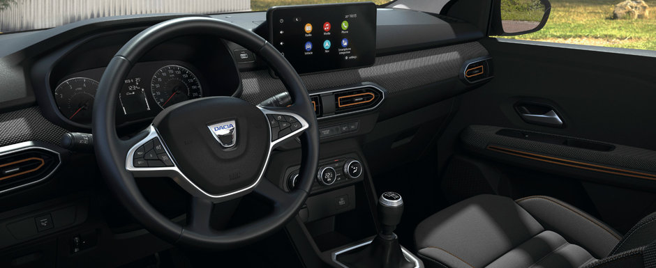 Noul Sandero Stepway vine in standard cu sistem de franare de urgenta automat si AC manual. Navigatia este optionala Noul Sandero Stepway vine in standard cu sistem de franare de urgenta automat si AC manual. Navigatia este optionala