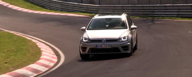 Noul Volkswagen Golf R Break isi incordeaza muschii la Nurburgring