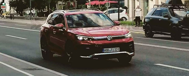 Noul Volkswagen Tiguan, surprins complet necamuflat pe strazile Europei. Viitorul SUV al nemtilor a fost fotografiat chiar in timpul filmarilor pentru reclama oficiala