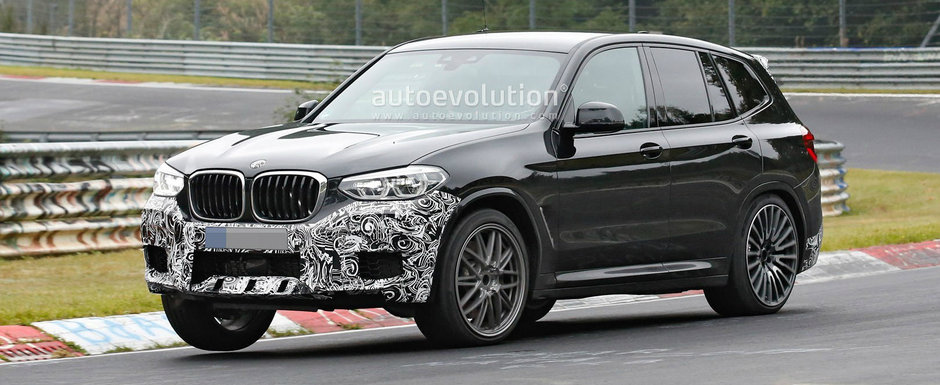 Nu l-au mai putut tine ascuns. Noul BMW X3 M a fost surprins aproape necamuflat pe Nurburgring