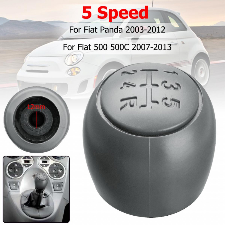 Nuca Schimbator Viteze Compatibil Fiat Panda 169 2003-2012 Gri GZB-FT-007
