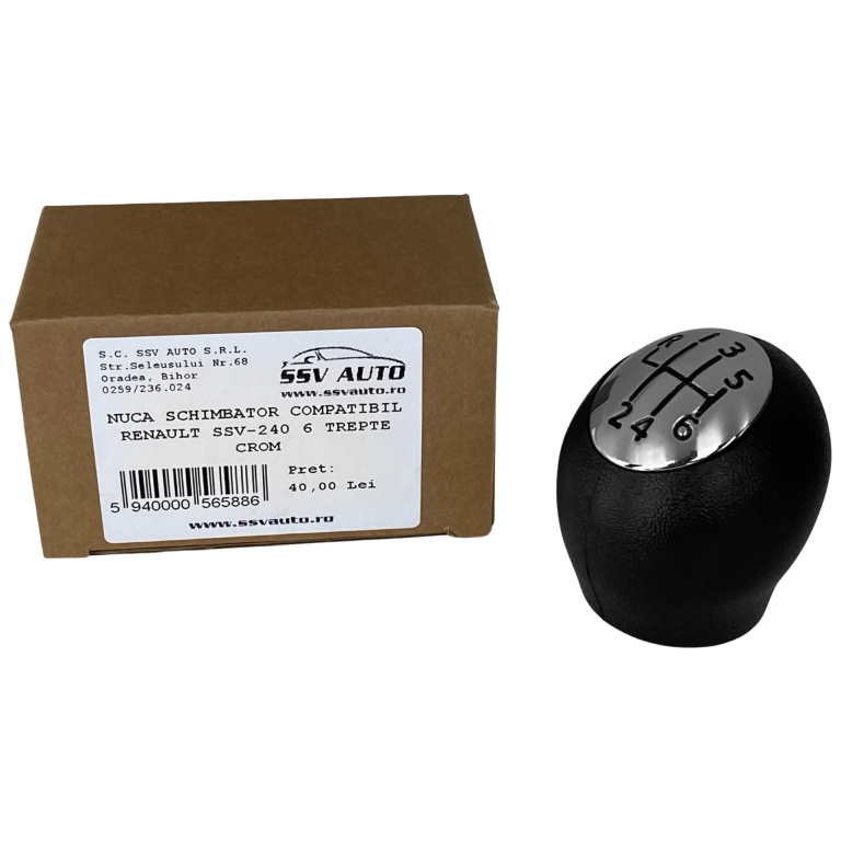 Nuca Schimbator Viteze Compatibil Renault Clio 3 2005-2012 SSV-240 6 Trepte Crom