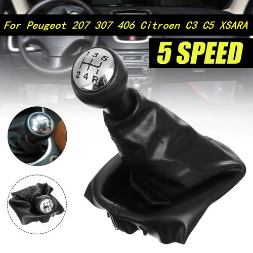 Nuca Schimbator Viteze + Manson Compatibil Peugeot 307 CC 2003→ M-08 Negru