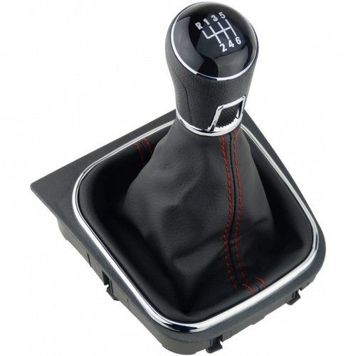 Nuca schimbator viteze + manson compatibil Volkswagen Golf 5 2003-2009 SSV-273 6 Trepte Rosu