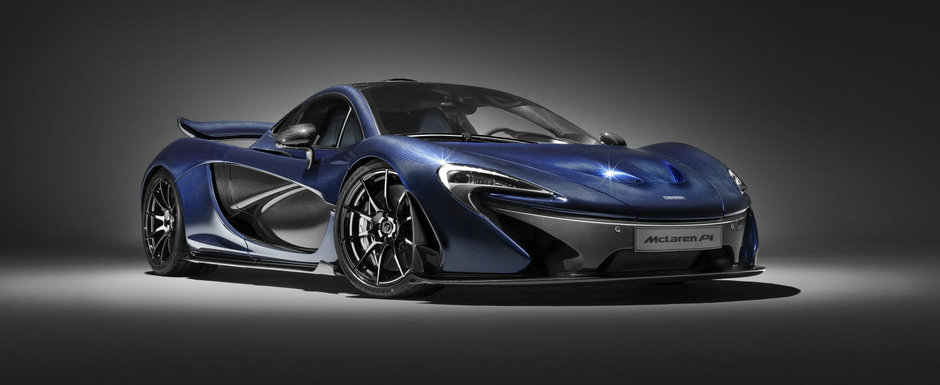 O frumusete de automobil. McLaren aduce la Geneva primul P1 cu caroserie din carbon albastru