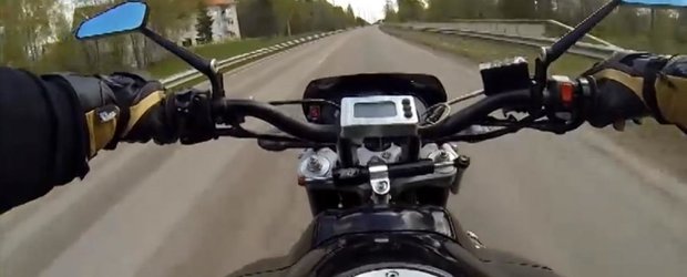 O motocicleta de 315 cp este practic... imposibil de controlat