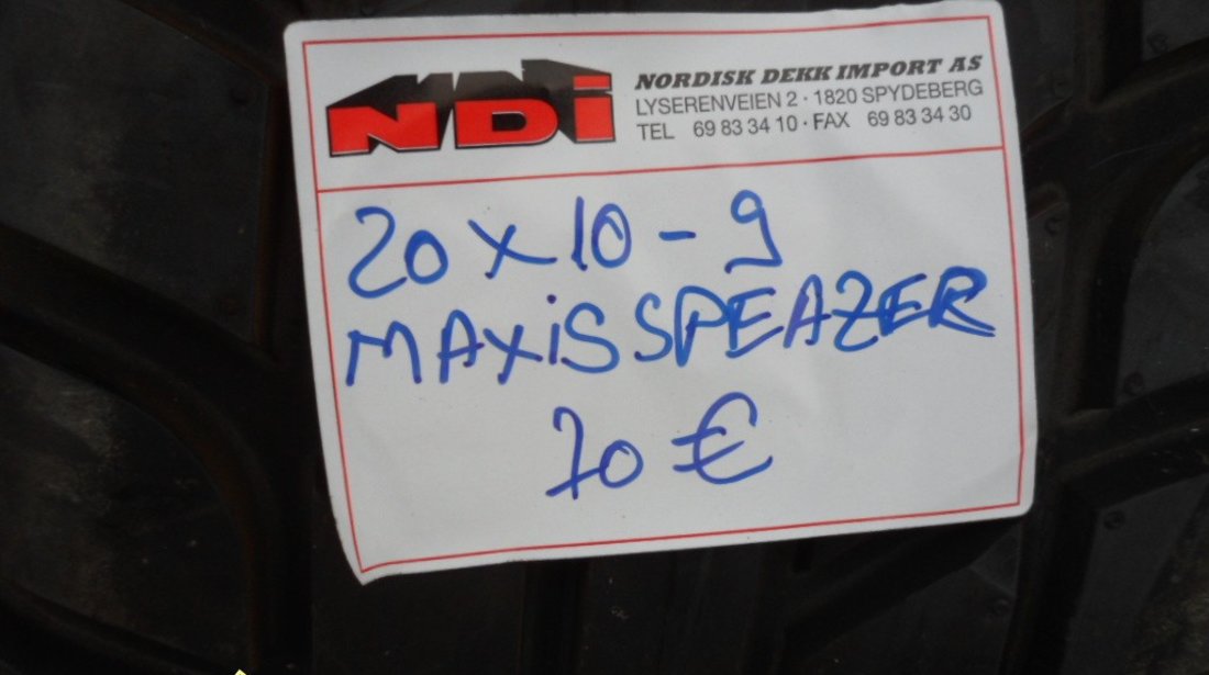 Ocazie 2 anvelope de QUAD MAXIS Speazer la doar 70 EURO TRANSPORT INCLUS Anvelopele nu prezintta galme sau nici un fel de defect Anvelopele sunt 20x10 9 255 55 9