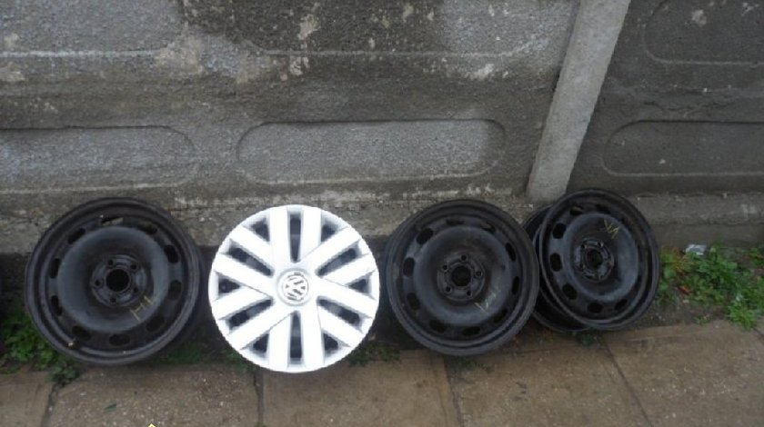 Ocazie set 4 jante de tabla pe 15 cu 5 gauri 5x100 care sunt 6j cu et 38 La doar 500 ron cu tot cu set de 4 capace