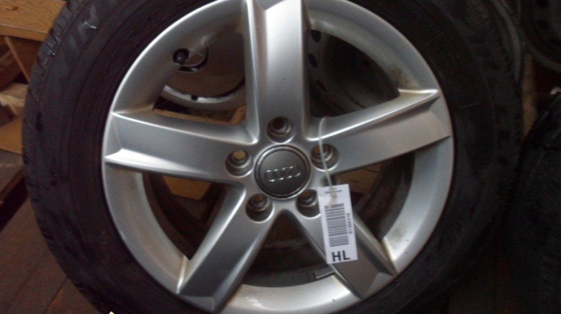 Ocazie set de 4 jante de aliaj originale AUDI A6 cu tot cu anvelope marimea 225 55 R16 la doar 350 EURO