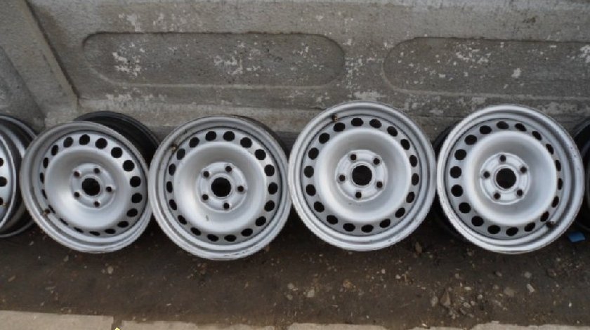 Ocazie set de 4 jante de tabla originale de VW CADDY vw golf 5 sau vw touran pe 15 cu 5 gauri 5x112 SI CU ET 47 la dor 400 ron