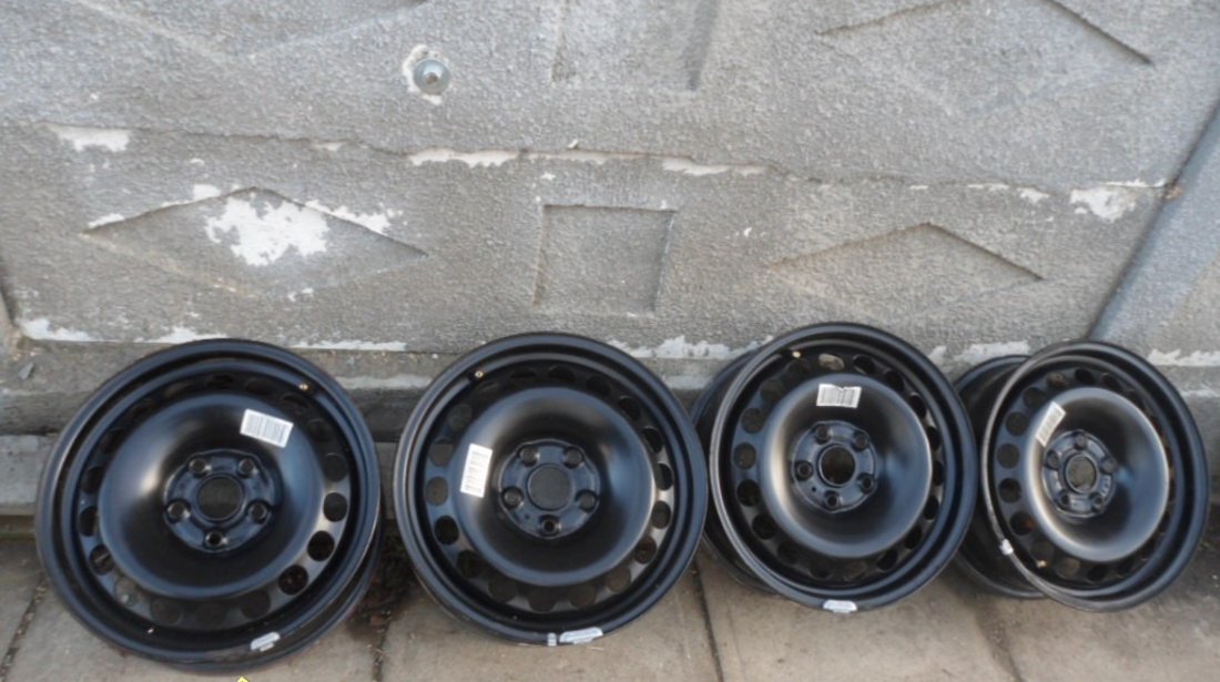 OCAZIE set de 4 jante de tabla pe 16 cu 5 gauri 5x112 originale de VW pasat b6 3c pasatul nou dupa 2006 la doar 125 ron bucata