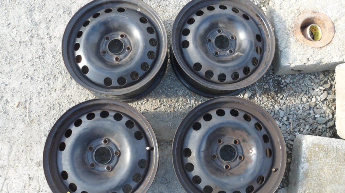 Ocazie set de 4 jante de tabla pe 16 cu 5 gauri 5x110 originale Opel Astra H sau Vectra C la doar 125 Lei Bucata