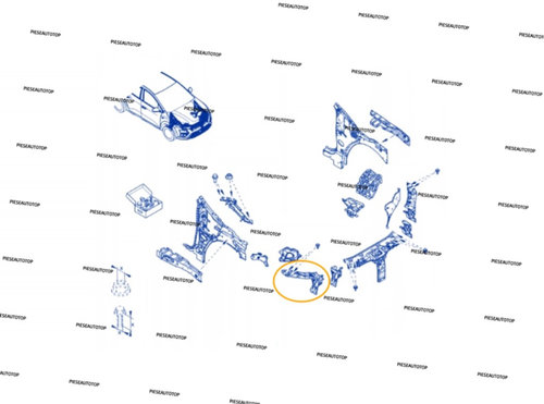 Ochelar Suport Trager fata dreapta Dacia Jogger 2022-2024 NOU 625189904R 625128986R OE