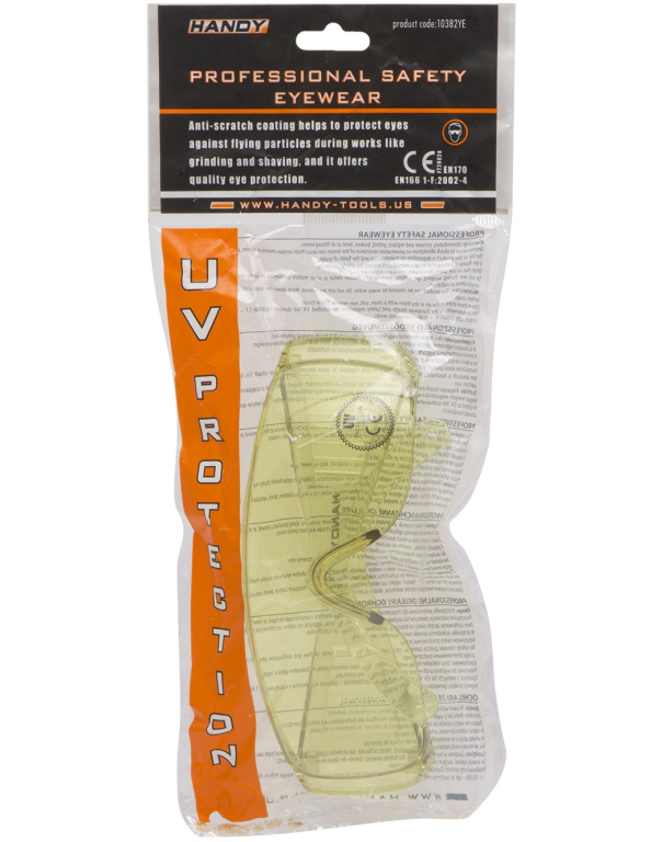 Ochelari De Protectie Profesionali Anti-UV Handy Galben 10382YE