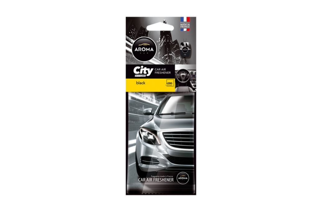 Odorizant Auto Aroma Car City Card Black Amio A92667