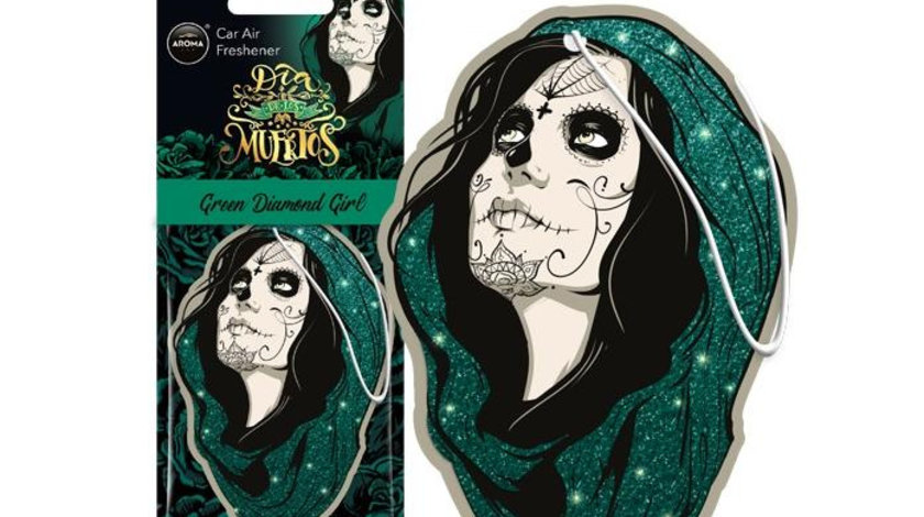 Odorizant Auto AROMA DIA DE LOS MUERTOS Green Diamond Girl AVX-AMA83279