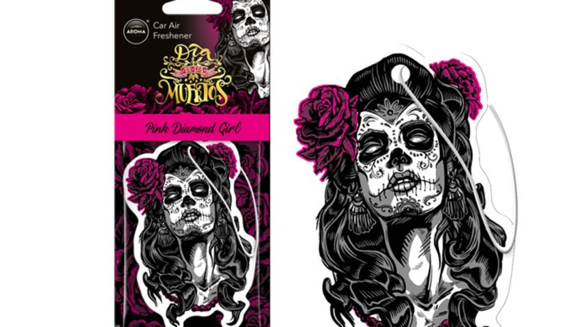 Odorizant Auto Aroma Dia De Los Muertos Pink Diamond Girl Amio A83116.