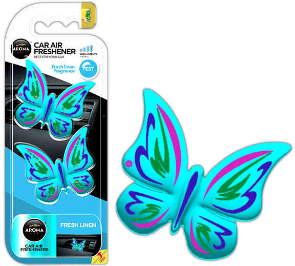 Odorizant Auto Aroma Fancy Shapes Butterfly Fresh Linen Amio A83535