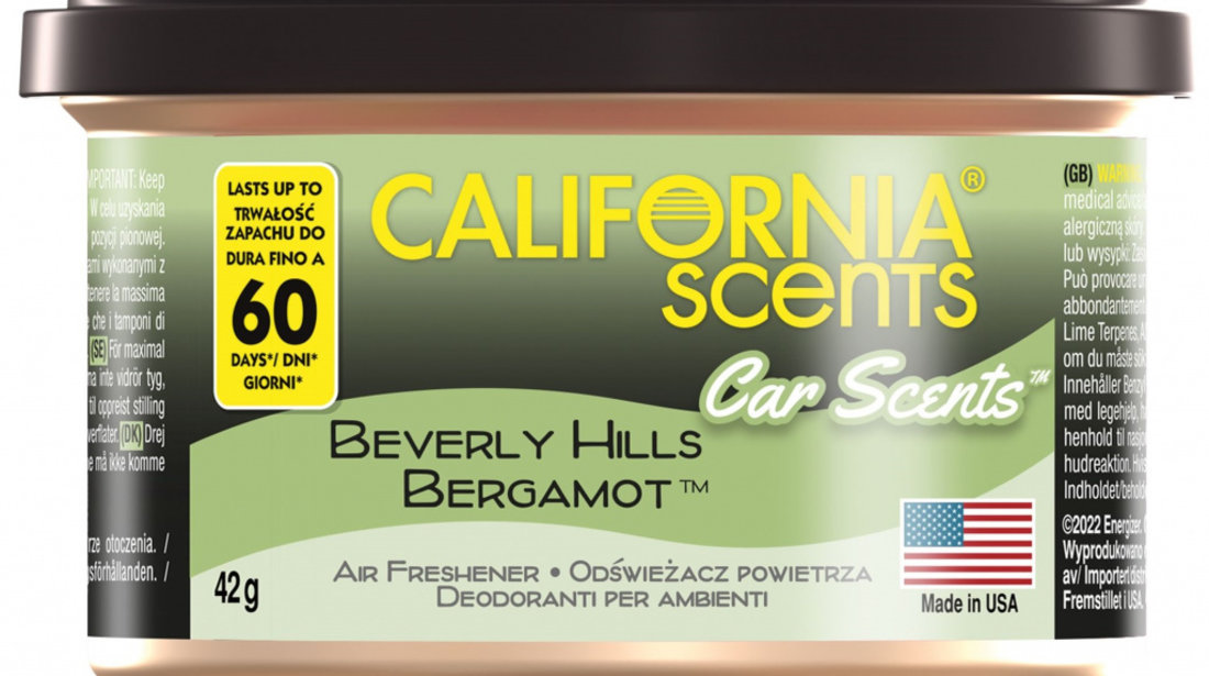 Odorizant California Scents® Car Scents Beverly Hills Bergamot 42G