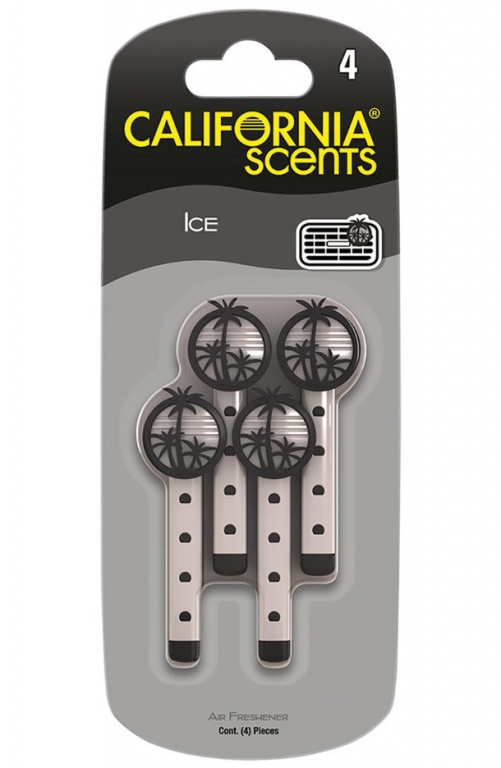 Odorizant California Scents® Vent Stick Aer Freshener Ice 4 Pack AMT34-034