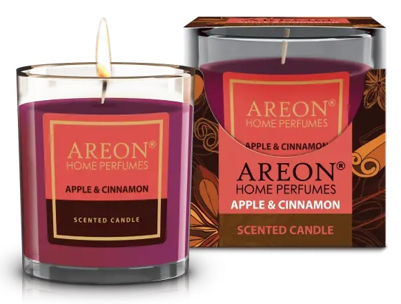 Odorizant Lumanare Areon Home Scented Candle Apple &amp; Cinnamon