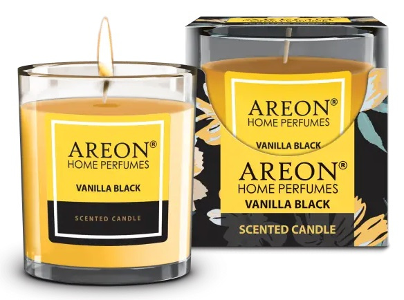 Odorizant Lumanare Areon Home Scented Candle Vanilla Black