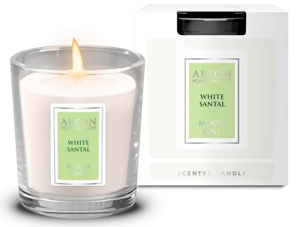 Odorizant Lumanare Parfumata Areon Home Premium Scented Candle Moon Line White Santal