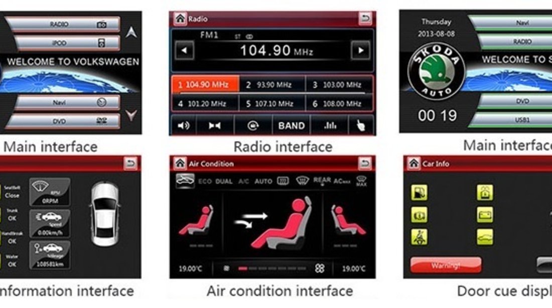 OFERTA! NAVIGATIE DEDICATA VOLKSWAGEN SKODA SEAT NAVD-723V V4 DVD GPS TV CARKIT CAMERA CADOU