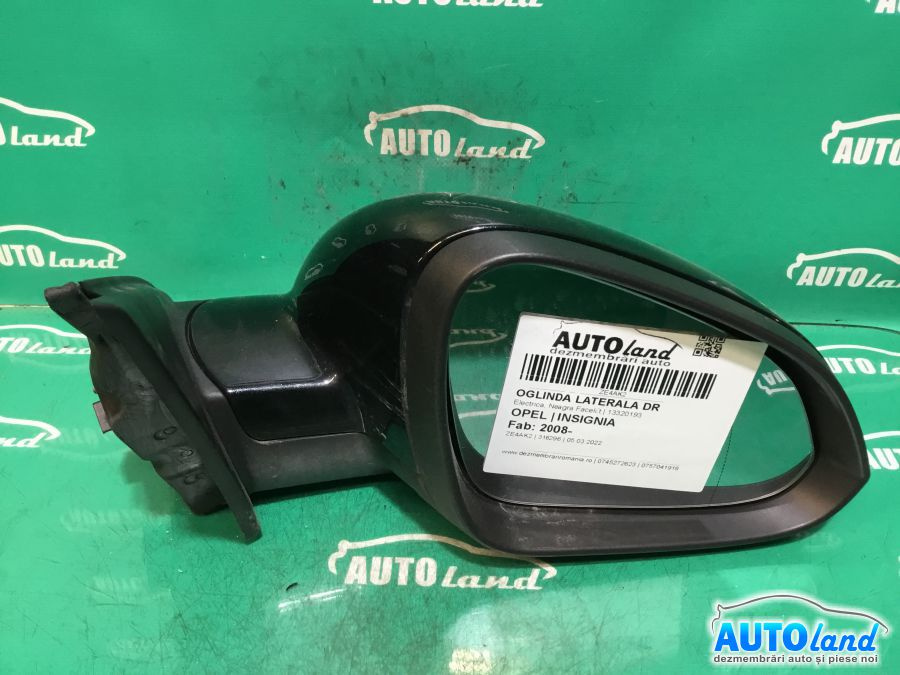 Oglinda Dreapta 13320193 Electrica, Neagra Facelift Opel INSIGNIA 2008