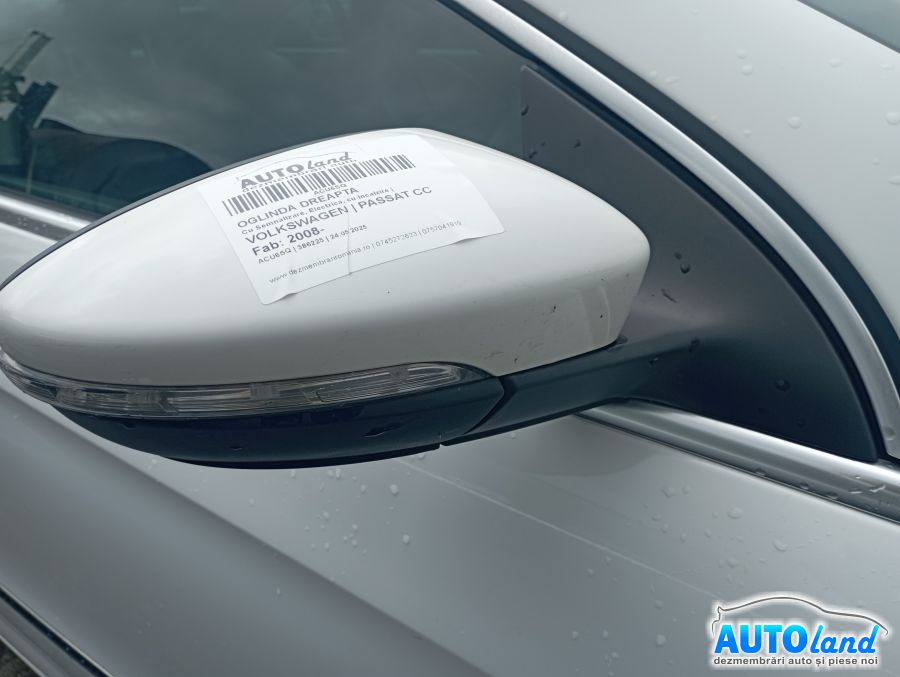 Oglinda Dreapta Cu Semnalizare, Electrica, cu Incalzire Volkswagen PASSAT CC 2008