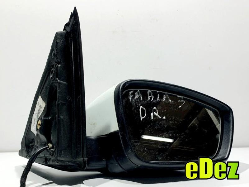 Oglinda dreapta culoare alba - lf9f Skoda Fabia 3 (2014-2018) 6V1857408F