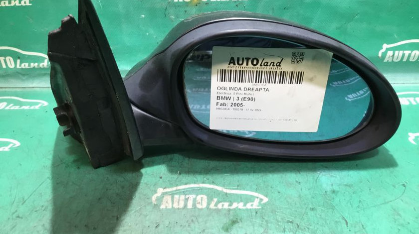 Oglinda Dreapta Electrica, 5 Pini Mufa BMW 3 E90 2005