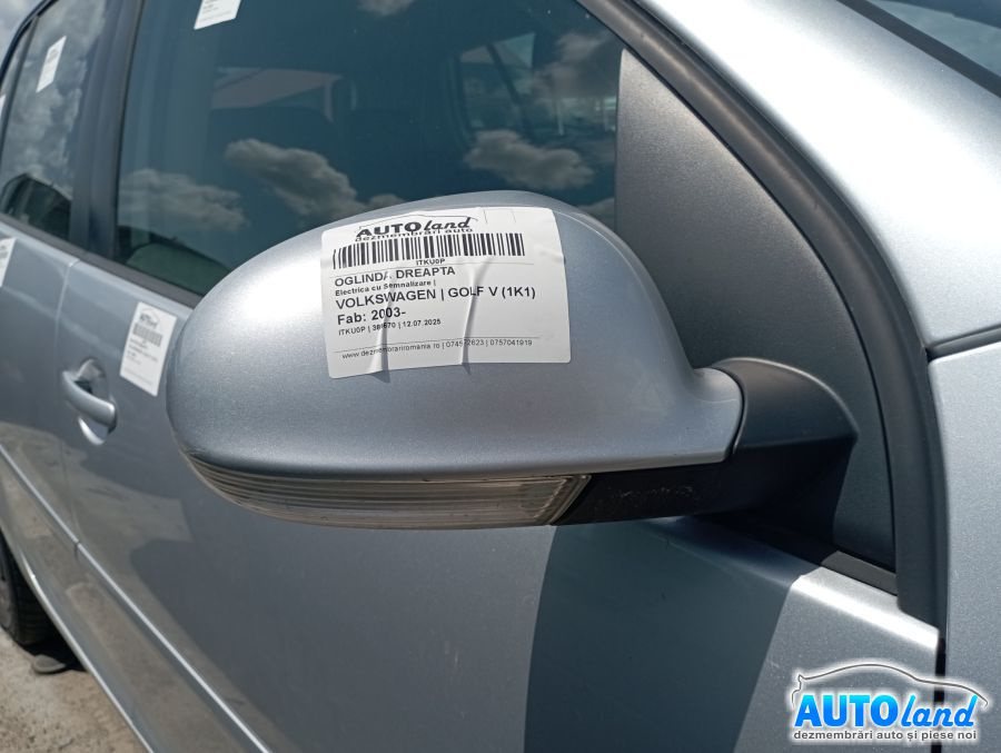 Oglinda Dreapta Electrica cu Semnalizare Volkswagen GOLF V 1K1 2003