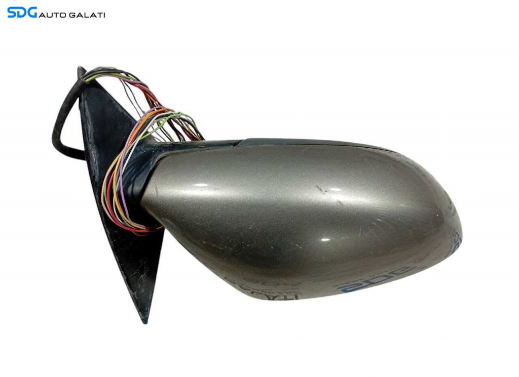 Oglinda Dreapta Electrica Fara Pliere Rabatare cu Sticla Sparta Peugeot 607 2000 - 2008 Culoare Gri [LR0776]