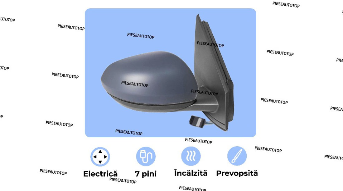 Oglinda dreapta electrica incalzita Dacia Logan 3 2021-2023 NOUA 963012507R (7 PINI) - PREVOPSITA